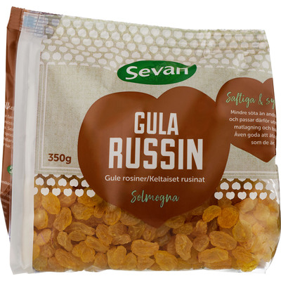 Torkad Frukt Sevan Gula Russin
